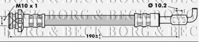 BORG & BECK bbh6757 -  Тормозной шланг